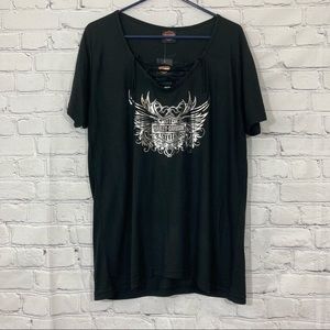 NWT Harley Davidson black and silver tee